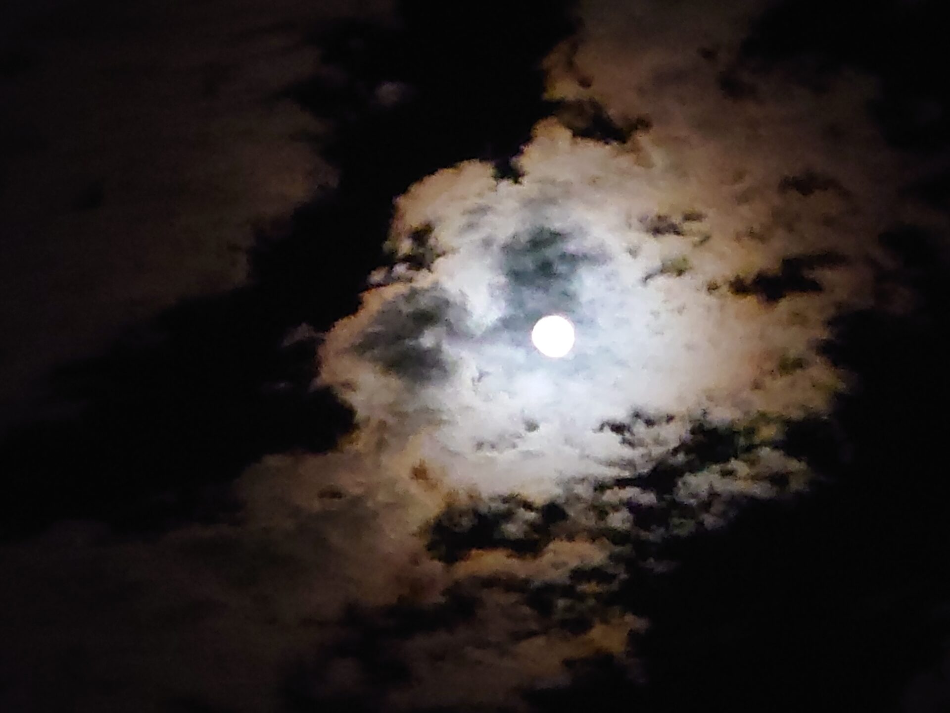 只今仕事中、月明かりが怪しい感じですがスマホでパシャッと撮しました