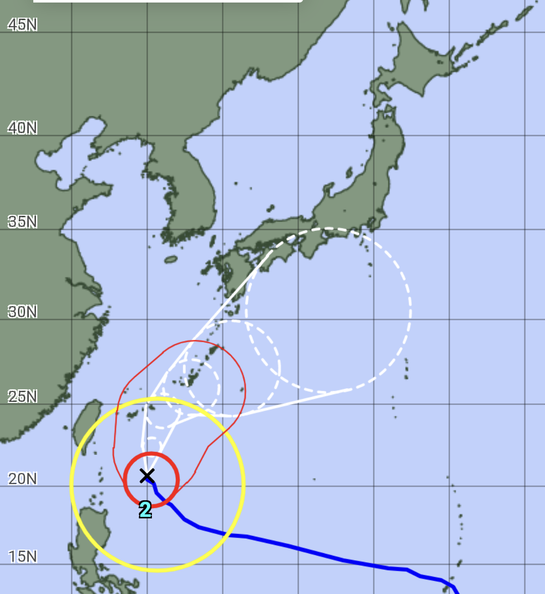 台風2号は確実に沖縄県を通過するとおもわれる💦こんな状況で飛行機飛ぶのか？